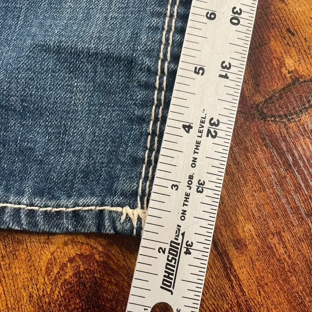 True‎ Religion Straight With Flaps Mega T Blue Jeans Mens 38X34